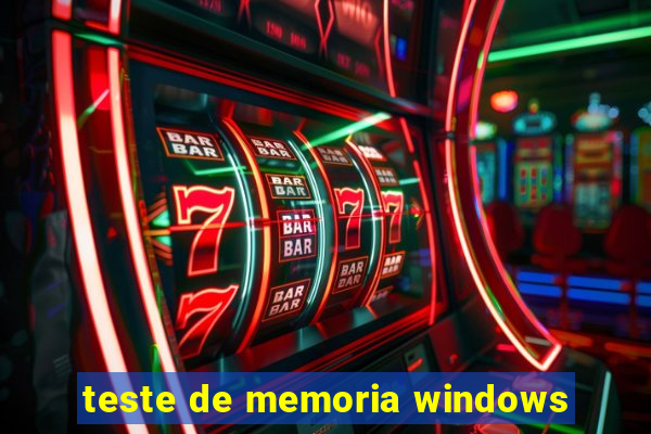 teste de memoria windows